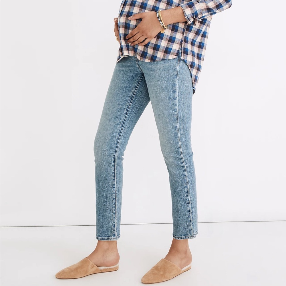 Madewell maternity jeans perfect vintage style full belly panel 27 new